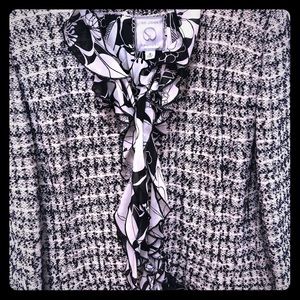 SALE 🔥RARE ST JOHN COUTURE BLACK/white boucle.